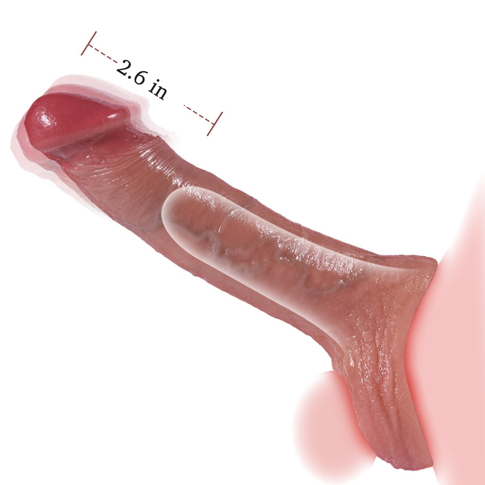 Seekheart Vibrating Penis Sleeve With Cock Ring and Remote Control