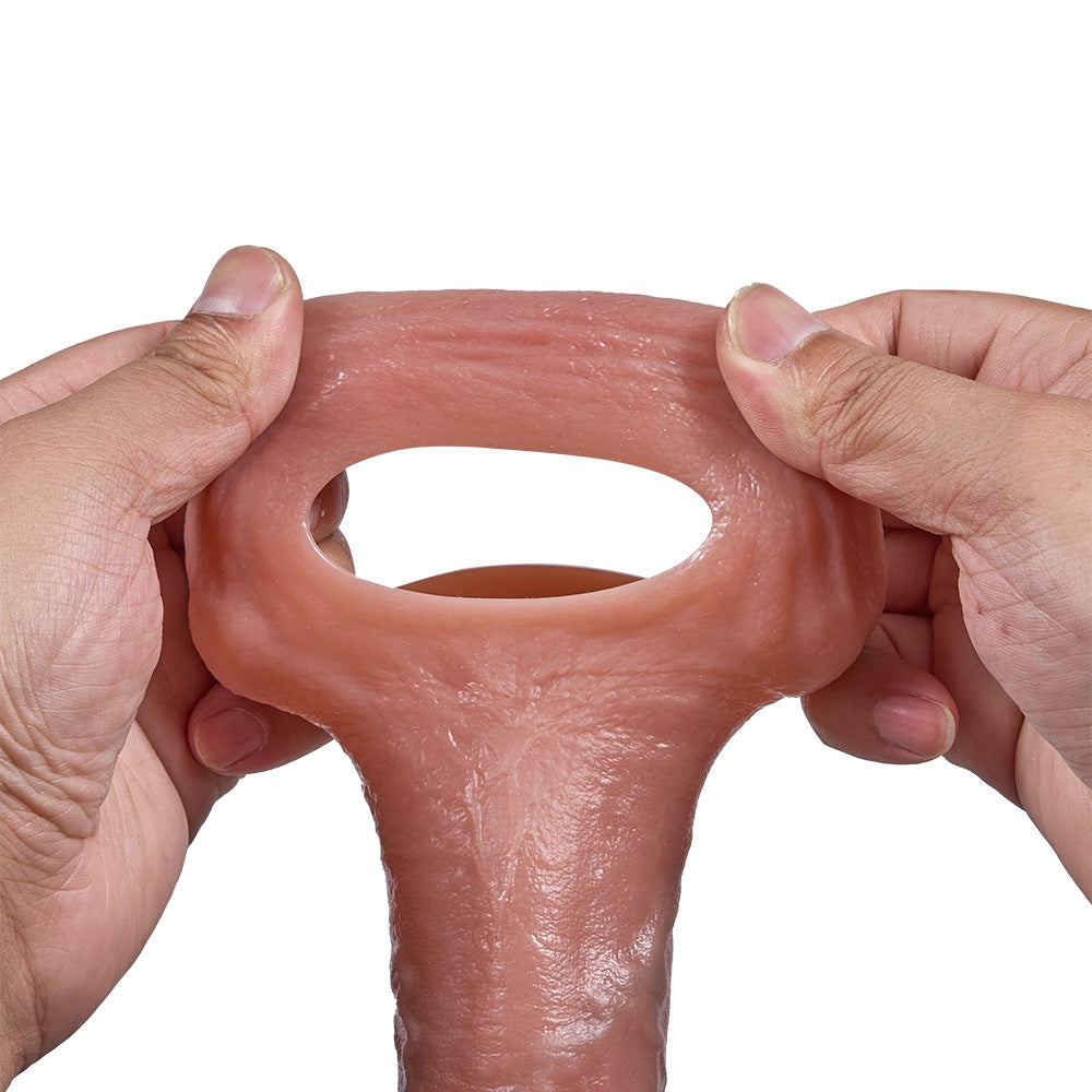 Seekheart Vibrating Penis Sleeve With Cock Ring and Remote Control
