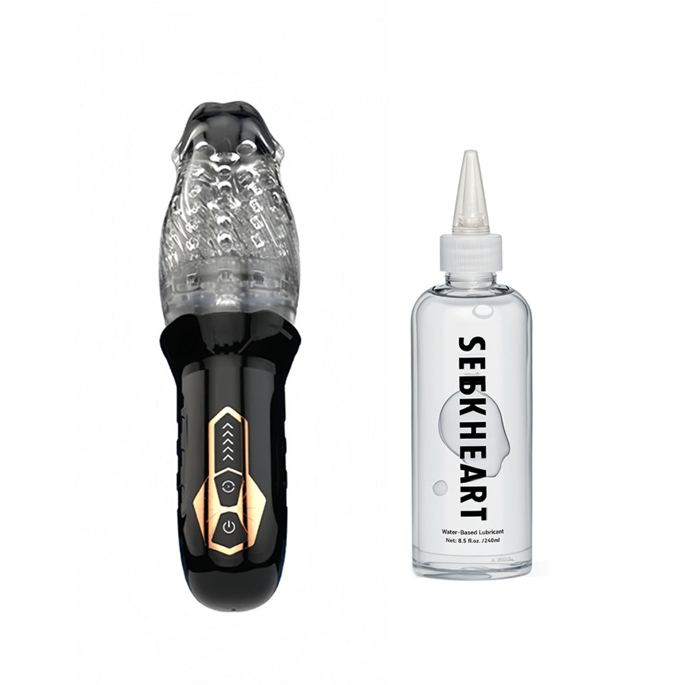 SEEKHEART Rotating Vibrating Blowjob Masturbation And Water-soluble Lubricant Set