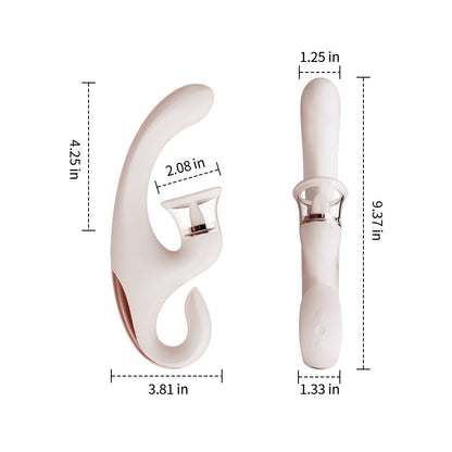 Clitoral Arousal Tongue Licking Suction Vibration Triple Stimulation Massager