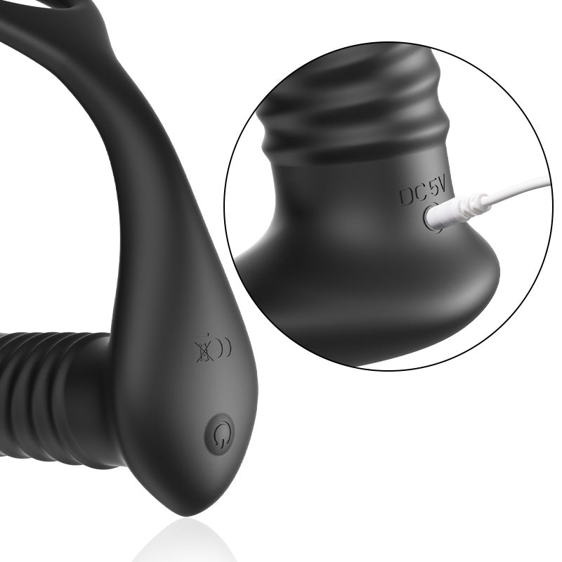 SEEKHEART Thrusting& Vibrating Silicone Anal Vibrator