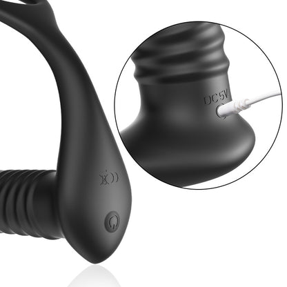 SEEKHEART Thrusting& Vibrating Silicone Anal Vibrator