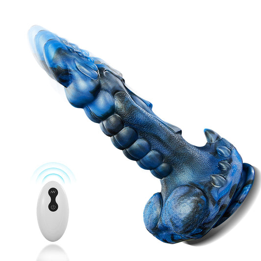 Ice-Dragon Thrusting& Vibrating& Swing& Heating Huge Dildo 9.5 Inch