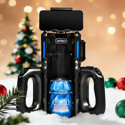 Leten 10 Thrusting High-speed Motor Masturbator Cup with Phone Holder