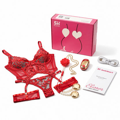 SH Wearable Lingerie Set with Nipple Vibrators & Clitoral Vibrator
