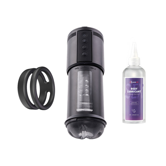 A1 Series Lens Tube Masturbation Cup with Cock Ring Training Set (Save $30.11)