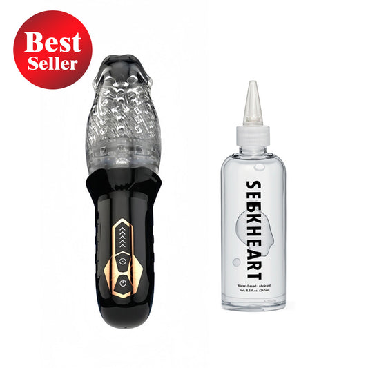 SEEKHEART Rotating Vibrating Blowjob Masturbation And Water-soluble Lubricant Set